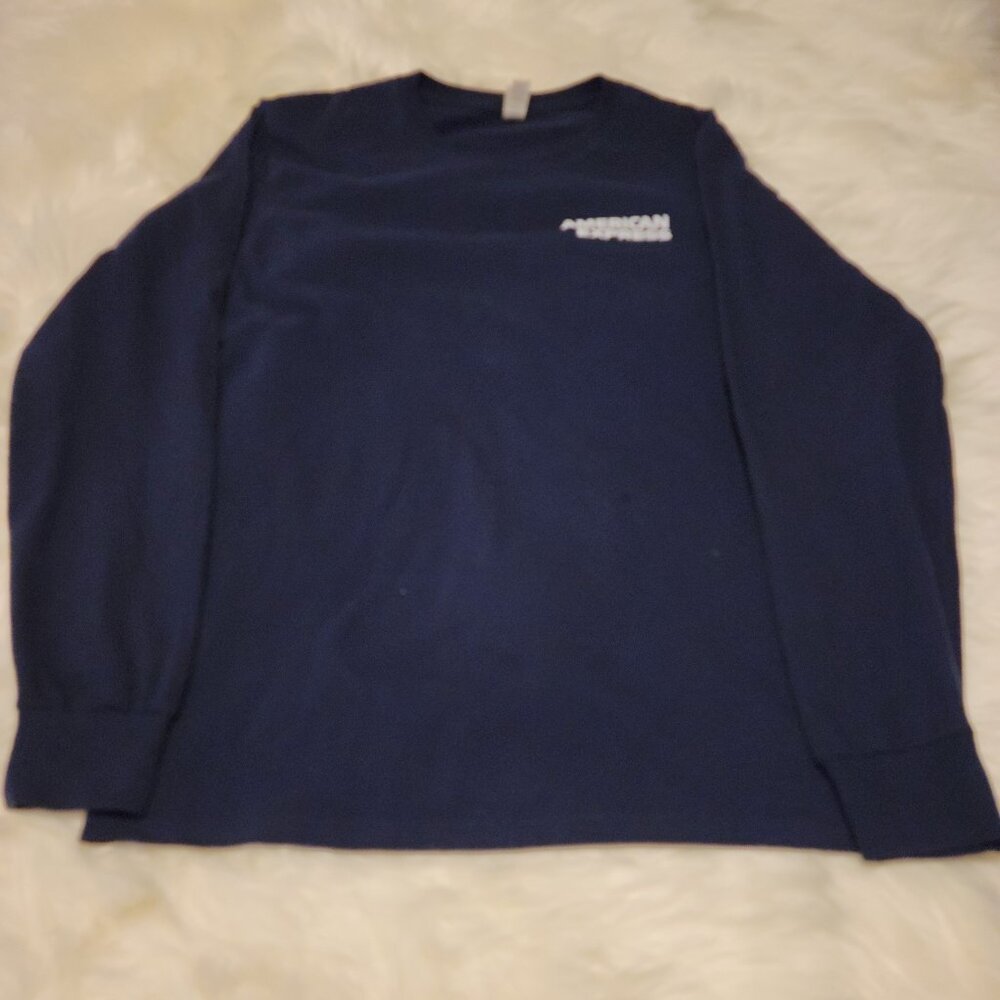 American Express Men's Long-Sleeve T-Shirt, Navy, Size M